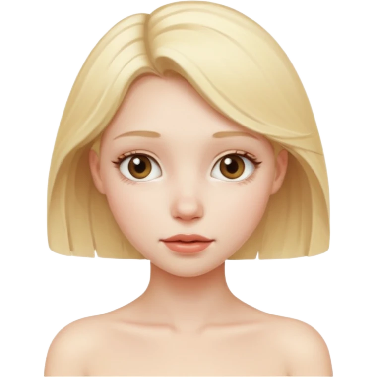 Blonde girl nude emoji