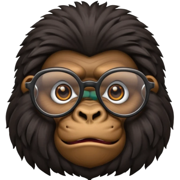 Gorillas with glasses emoji