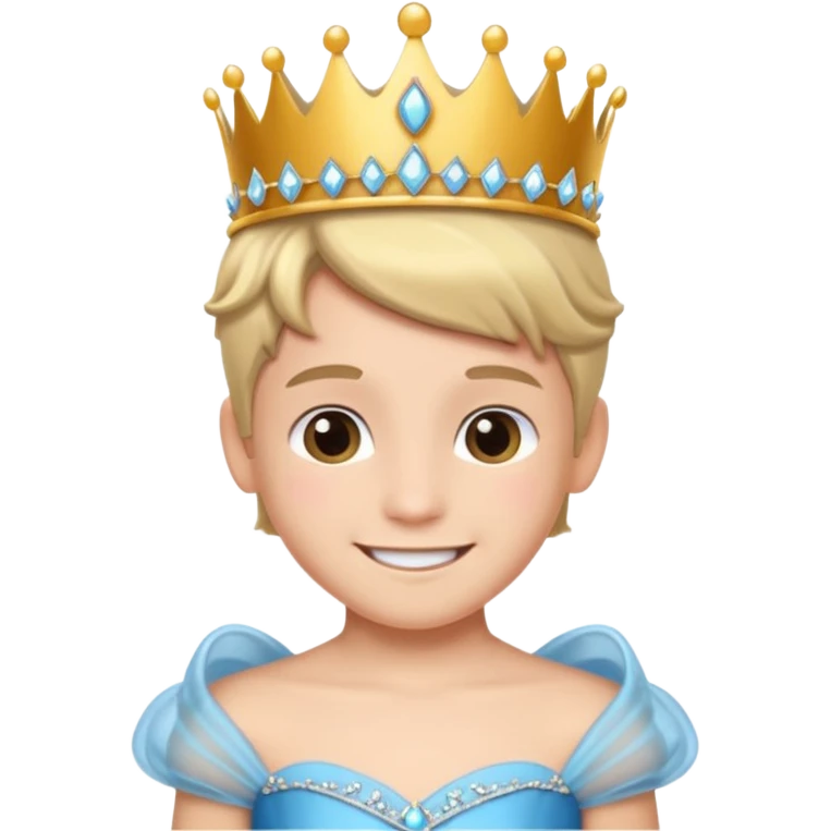 The boy is getting a princess makeover emoji