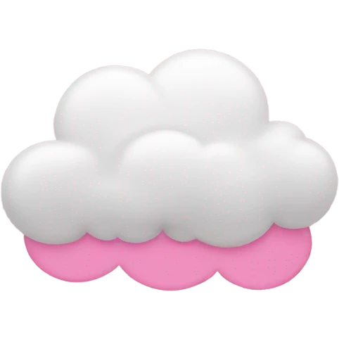 cloud emoji with pink heats emoji