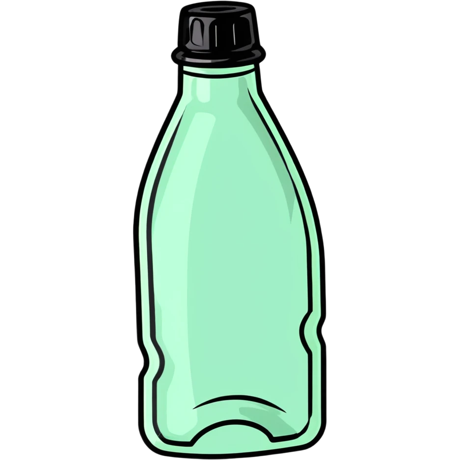 crumpled plastic bottle, style 3 emoji
