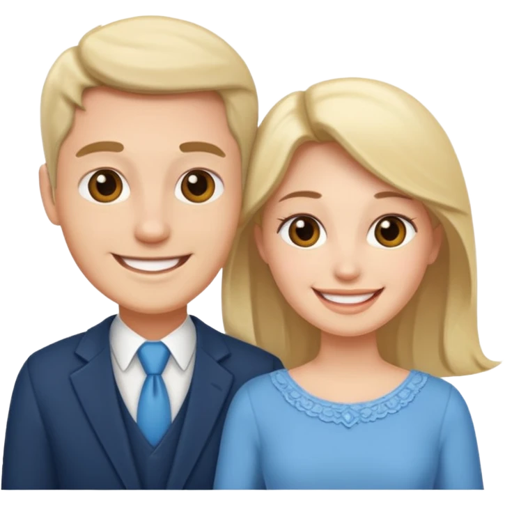 Married couple male and female emoji