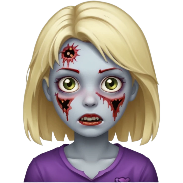 girl zombie with blonde hair emoji