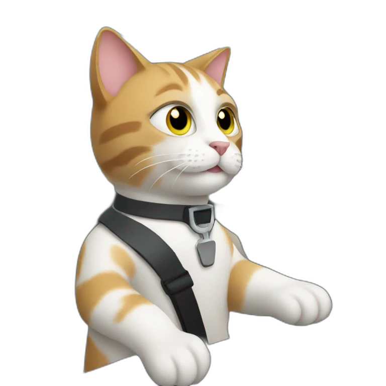 A cat driving a car  emoji
