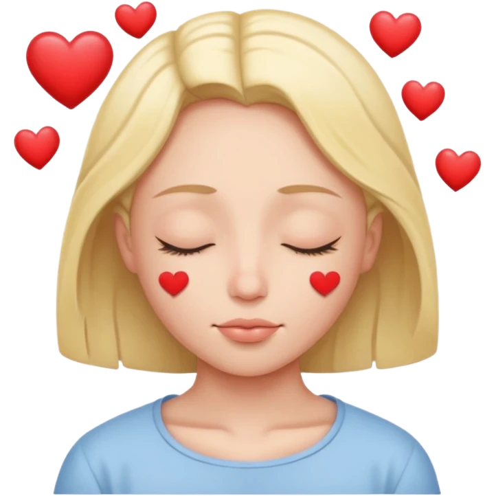 잠자면서 하트를 생각하는 사람 emoji
