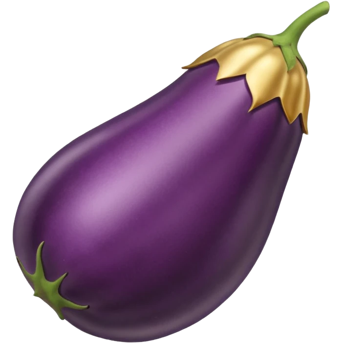 Eggplant from the side wearing a halo emoji