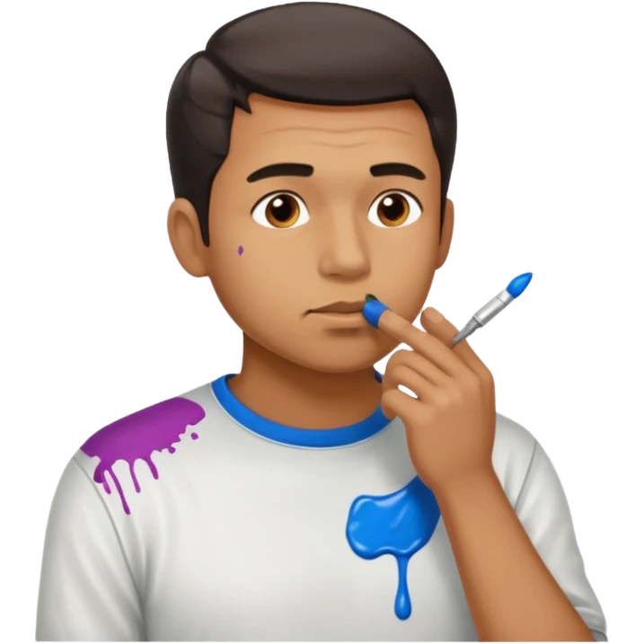 man shushing artist emoji