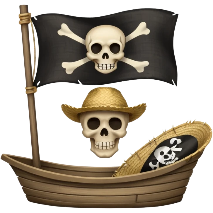 can u put the flag of the straw hats crew from one piece emoji