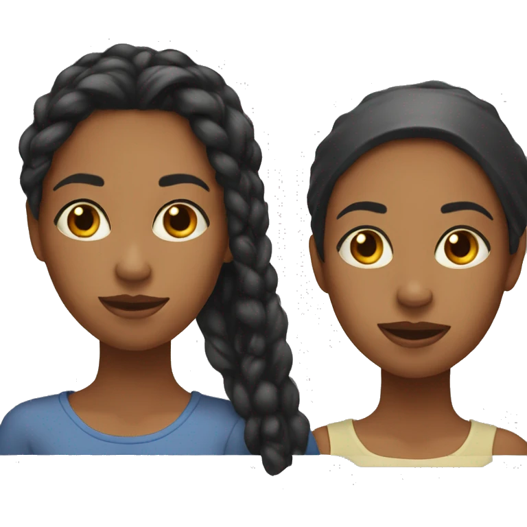 Sister and sister  emoji