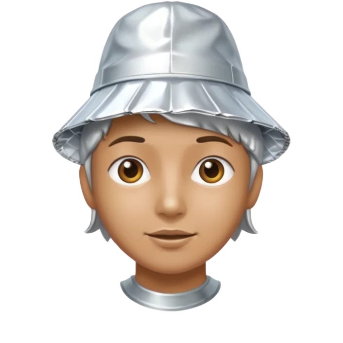 top of head tin foil hat  emoji