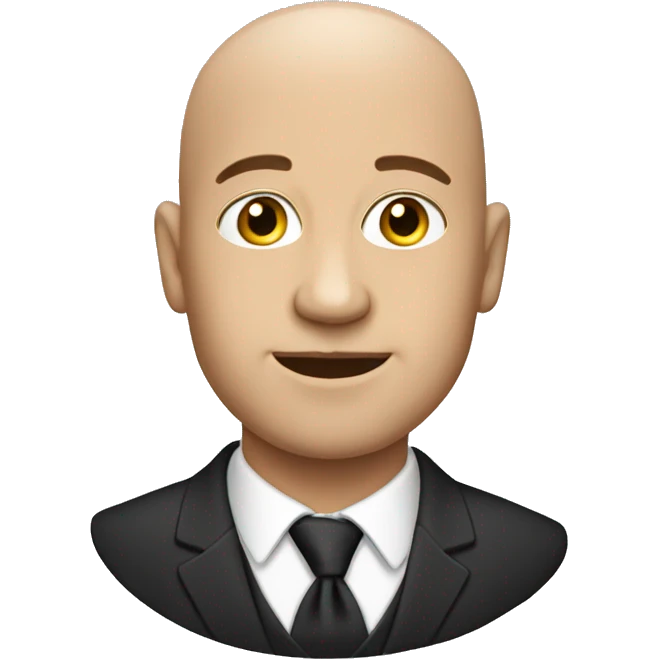 bald man in formal suit emoji