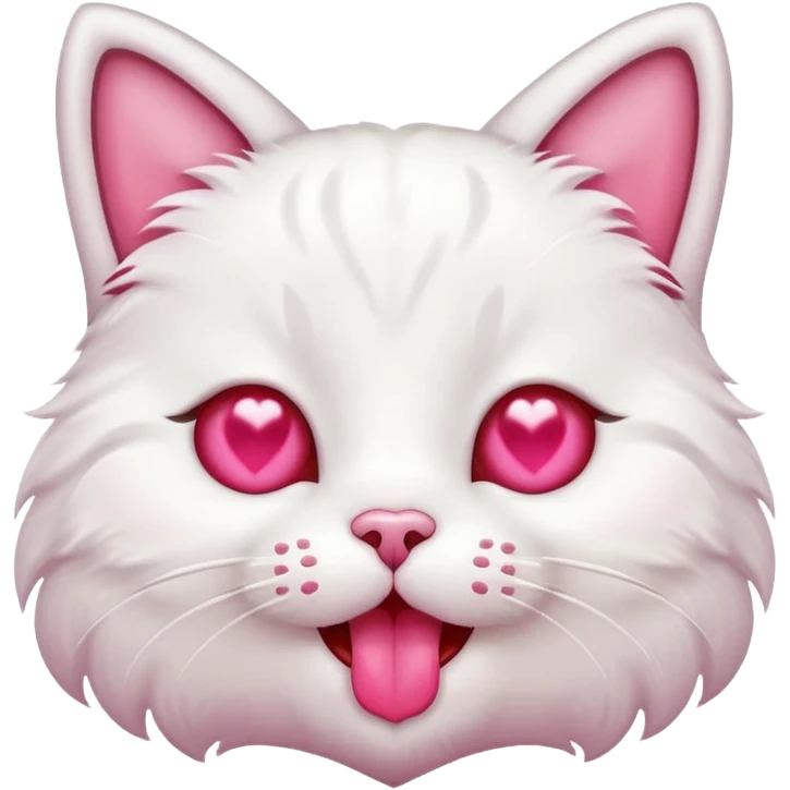 cat with heart eyes drooling emoji