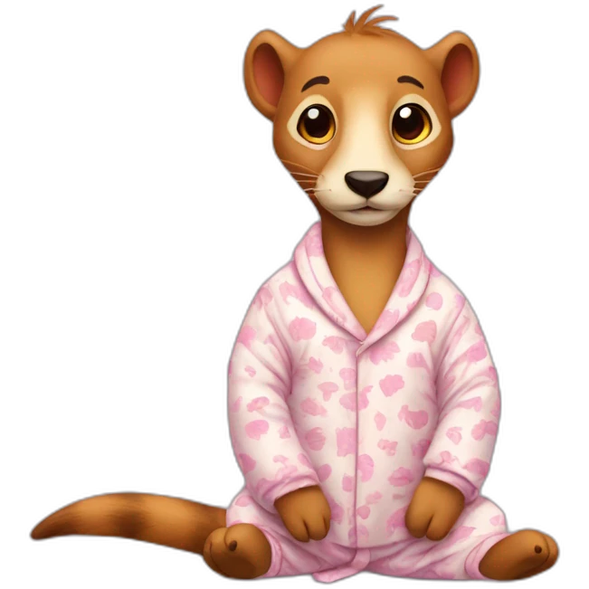 Weasle in pyjama emoji