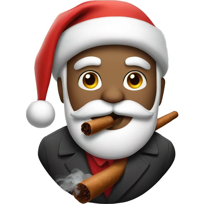 Santa smoking a cigar emoji