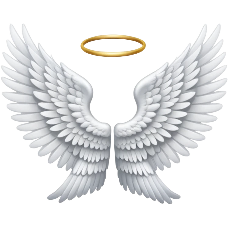 white angel wings without person or face emoji