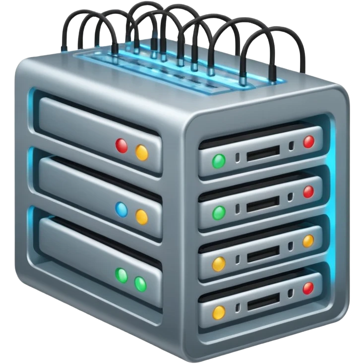 web hosting agency plan, server with multiple connections emoji