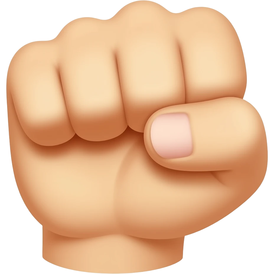 Hide the thumb inSIDE the fist emoji