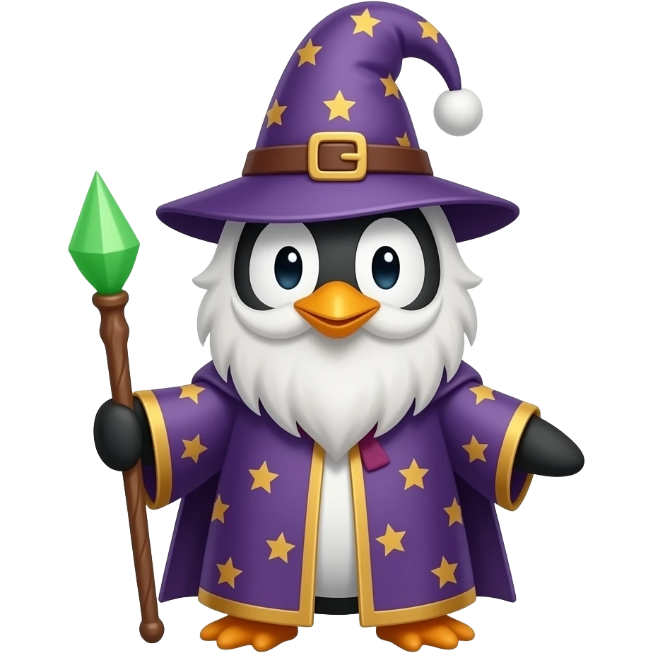 Penguin Wizard emoji