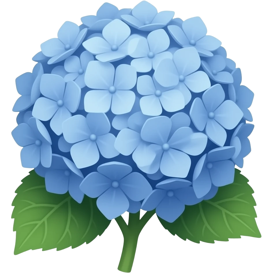 Blue hydrangea emoji