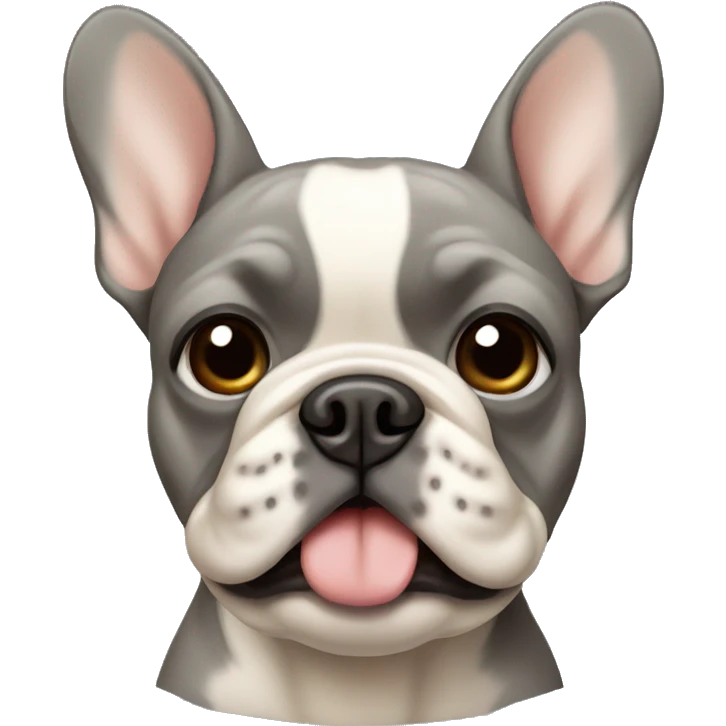 Gray and beige French bulldog  emoji