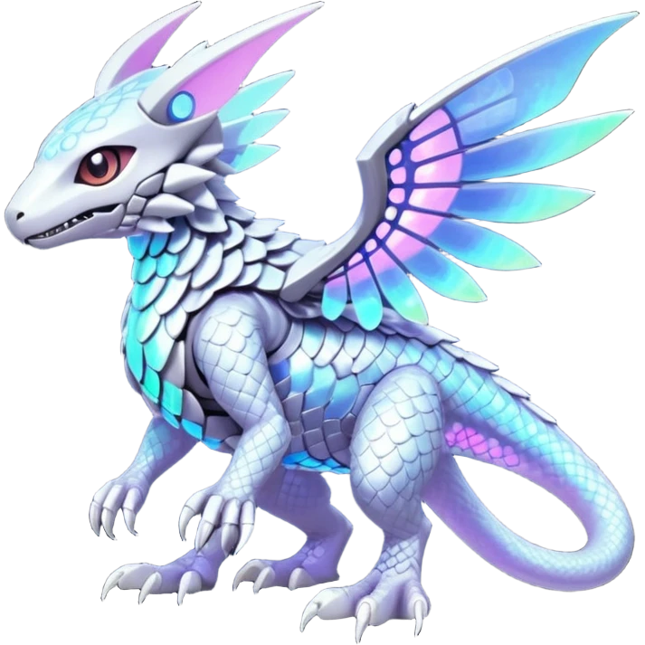  exotic futuristic modern cyber-Fakémon-Digimon-Trico-creature emoji