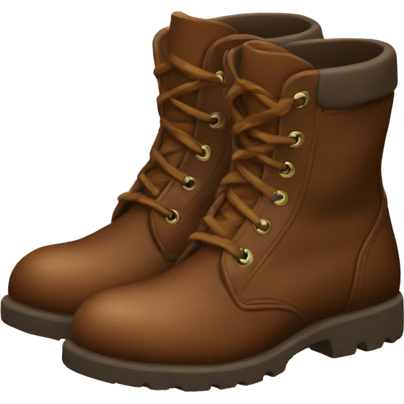 a pair of brown boots  emoji