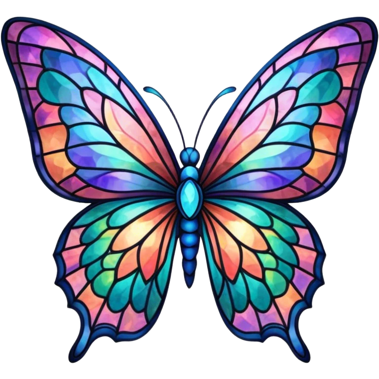 Nebula Stained Glass Butterfly emoji