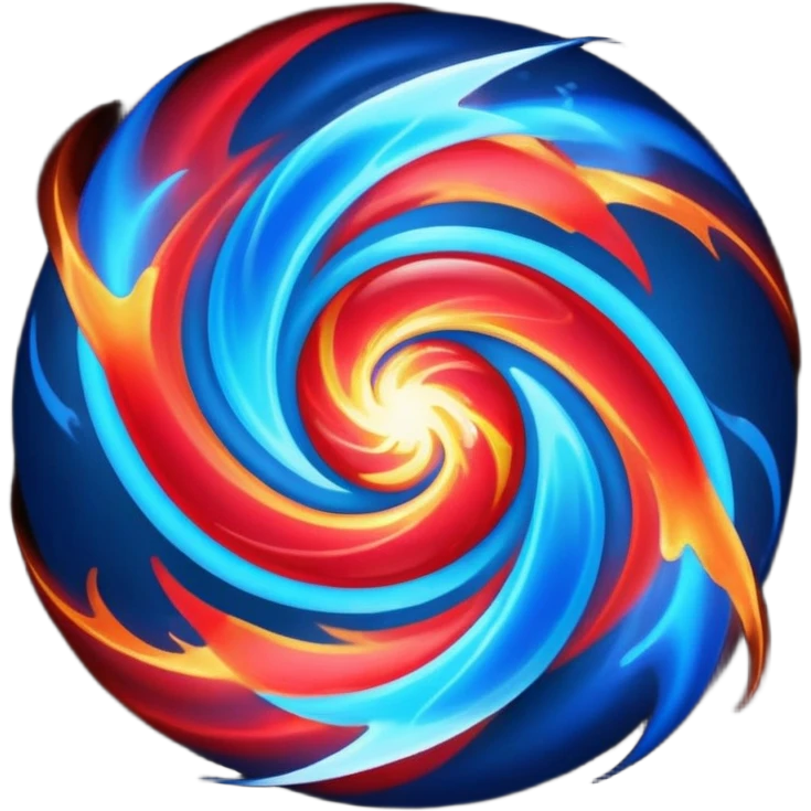 glitter red and blue plasma emoji