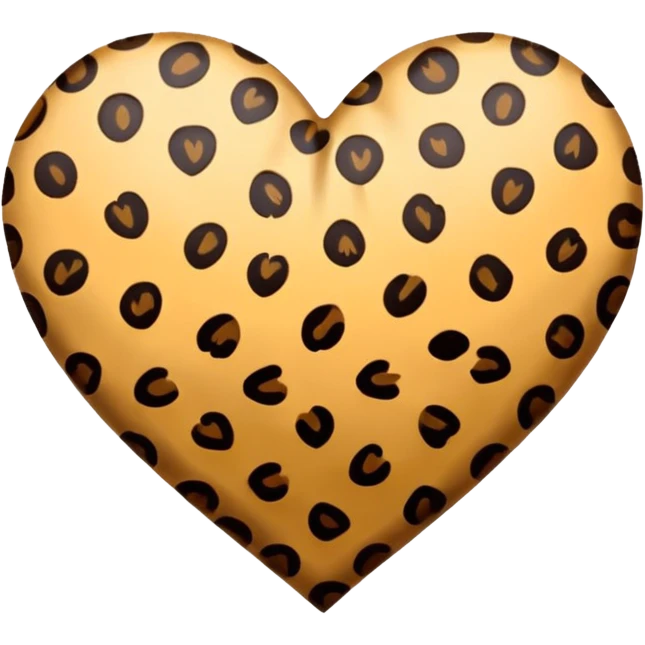 a leapord cheetah print heart emoji