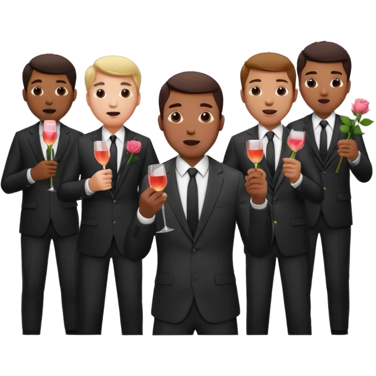 Create emoji but must be men that holding rosé stem in his mouth emoji