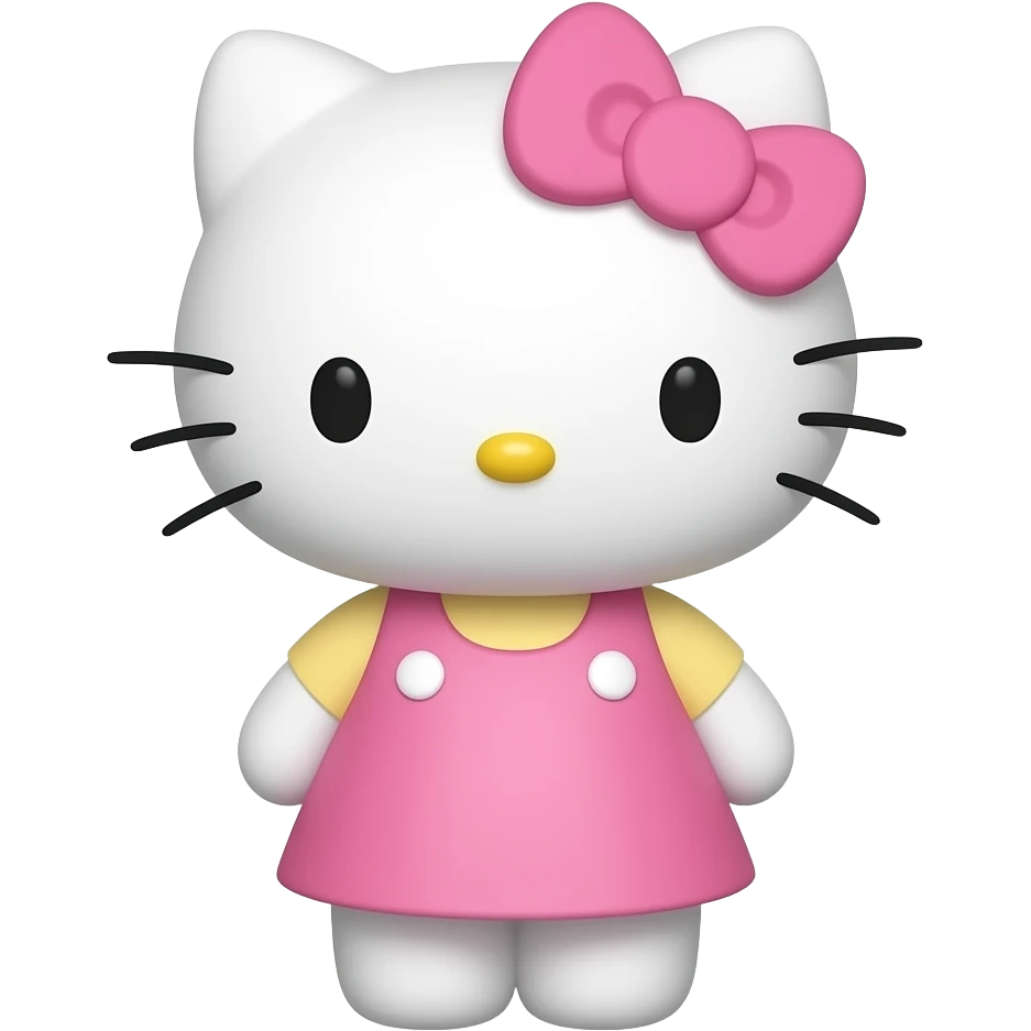 Hello kitty, dressed pink emoji