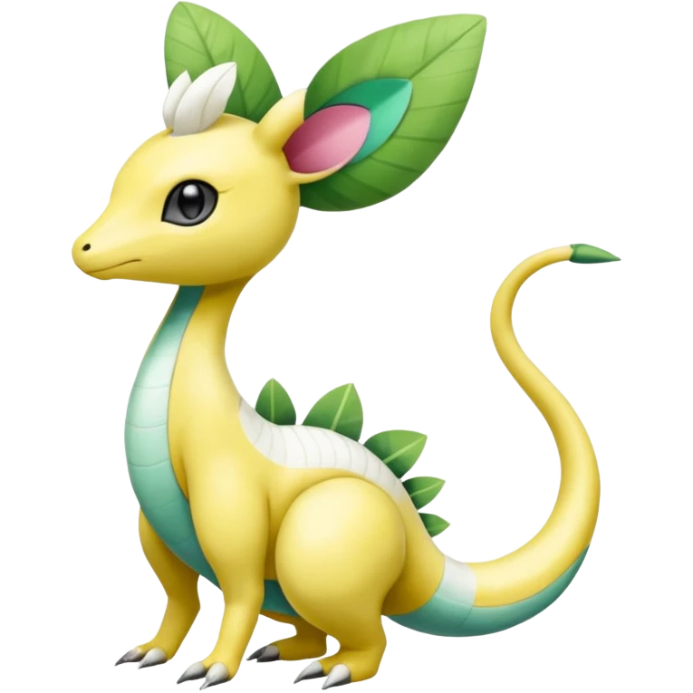 Tropical Exotic Leavanny-Gallade-Ampharos-Inteleon-Nidoqueen-Fakémon-Pokémon-hybrid-fusion-creature, full body emoji