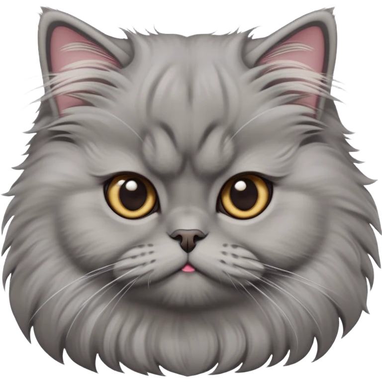 cinematic-adorable-big-eyed-fluffy-grey-persian-cat-portrait-emoji,-head-tilted-playfully-with-a-sweet-expression,-fluffy-grey-fur,-simplified-yet-irresistibly-cute-features-with-large,-expr emoji