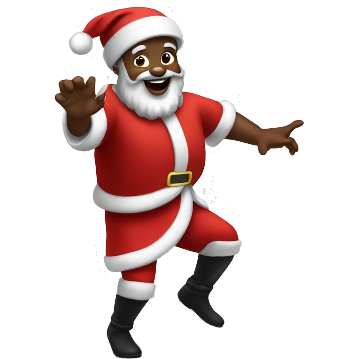 dancing black santa emoji