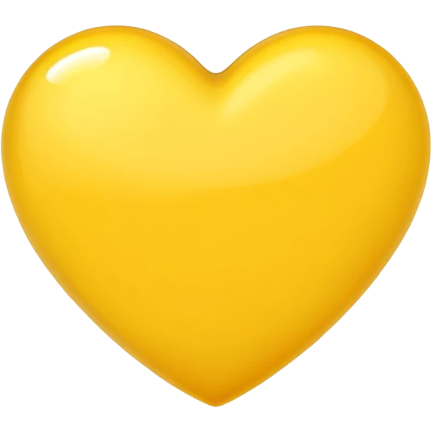 yellow heart with a shadow emoji
