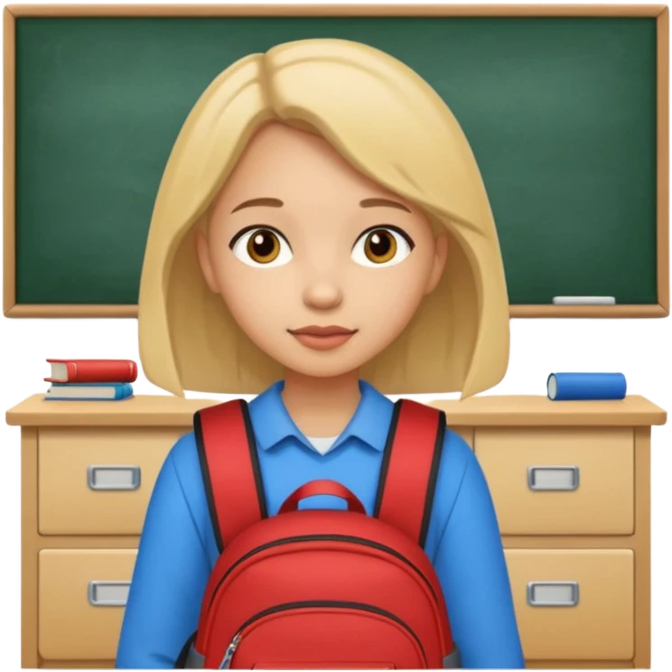 دختری که در مدرسه است emoji