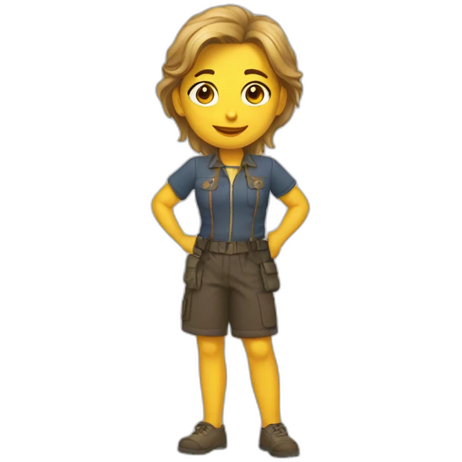 людина в одязі з листя emoji