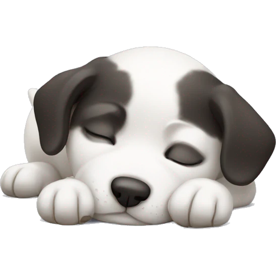 White puppy sleeping emoji
