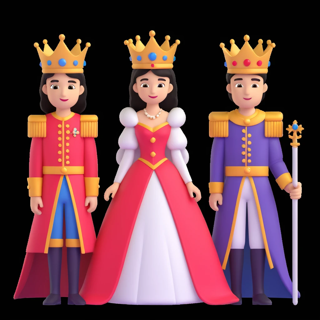 young king and queen posing emoji
