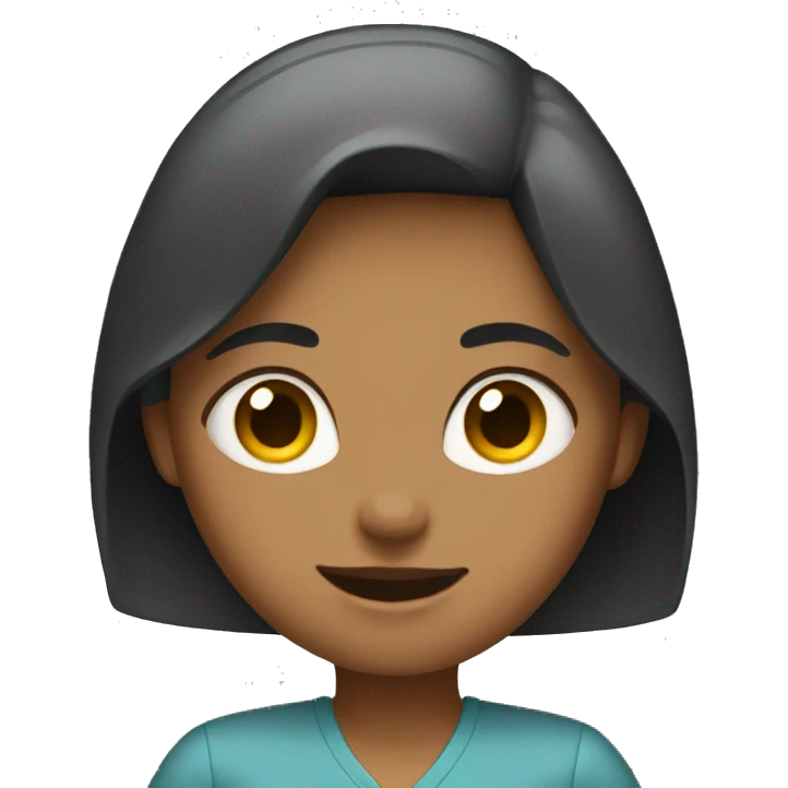 Girl with arms in a high vee emoji