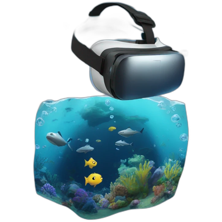 virtual reality underwater emoji