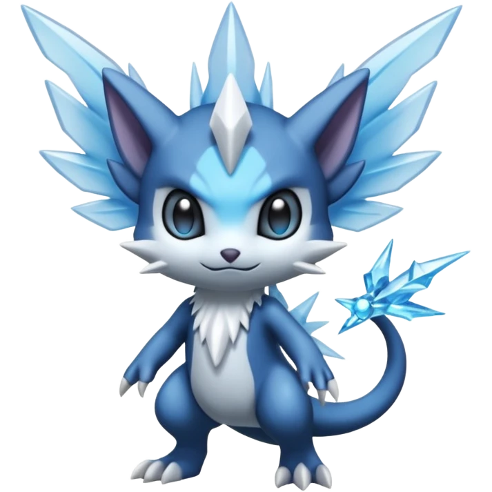 Elemental dark dusky mechanical frosty fairy-like fantasy epic rare Glalie-Sneasel-Togetic-Pokémon-Fakémon-hybrid-creature emoji
