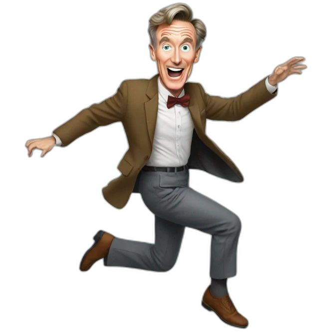 bill nye jumping  emoji