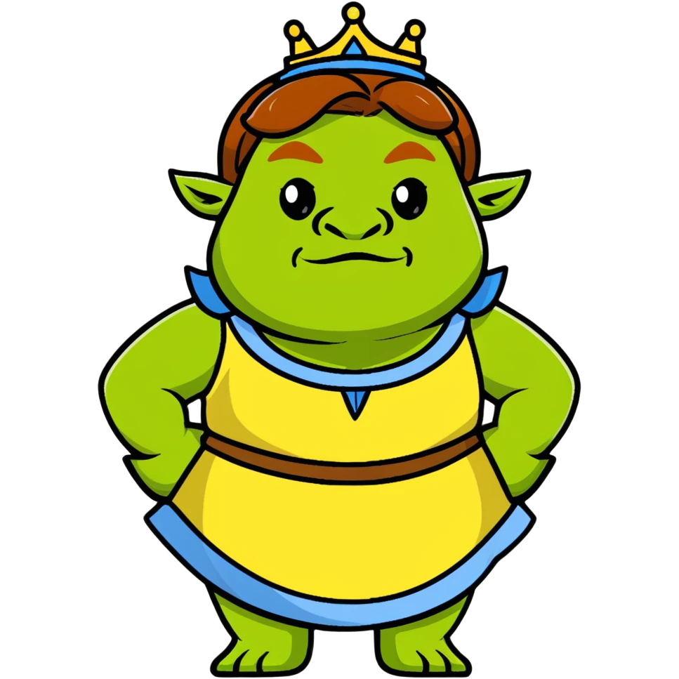 Princess Fiona ogre form from Shrek emoji