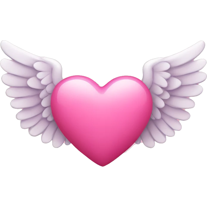 Pink heart with wings emoji