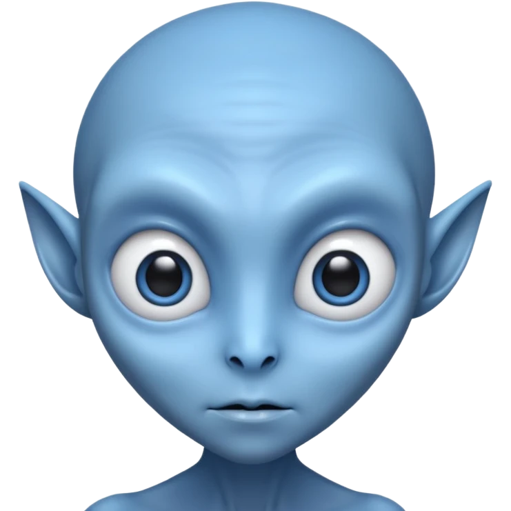 Blue alien emoji