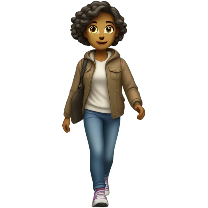 Girl on the road  emoji