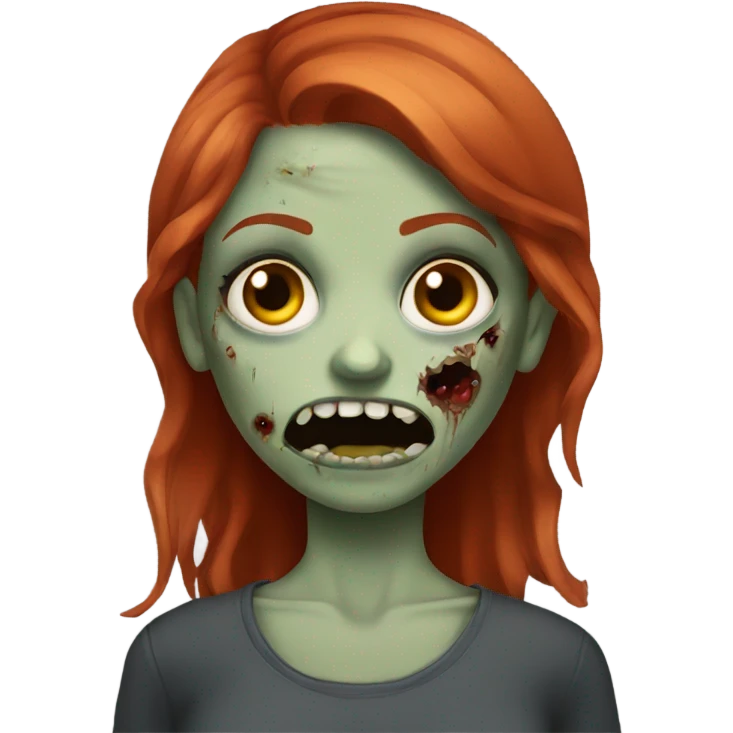 Zombie girl redhead  emoji
