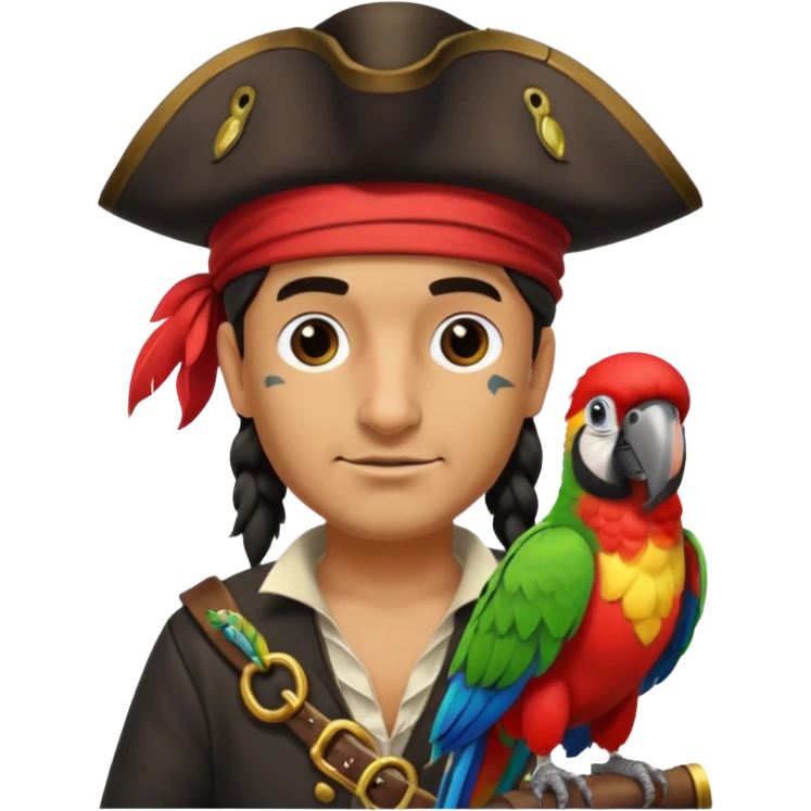 pirate and parrot emoji