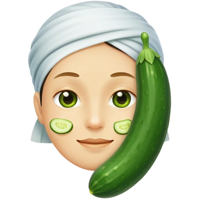 Cucumber face  emoji